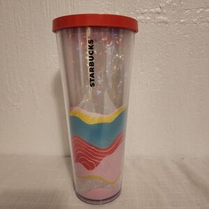 Starbucks 2020 Spring Collection "Pastel Wave" iridescent Venti cold cup tumbler